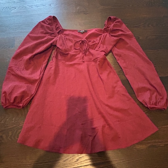 Red Long Sleeve Dress - Picture 1 of 5